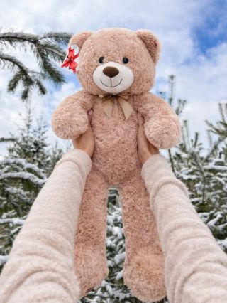 Po Silvestru zpomalujeme… ale radost rozdáváme dál 🧸🤍 Velký plyšový medvěd je přesně ten dárek, který zahřeje i v lednové...